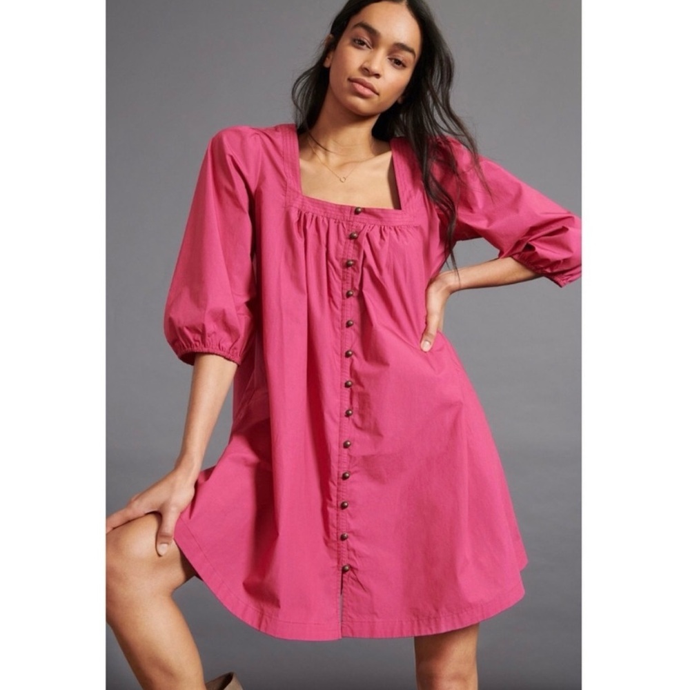 Anthropologie Maeve Tabitha Pink Swing Tunic‎ Dress